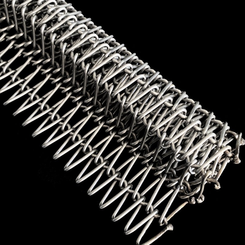 Compound Balanced Weave Chain Link Wire Mesh Conveyor Belt Herringbone Conveyor Belt
