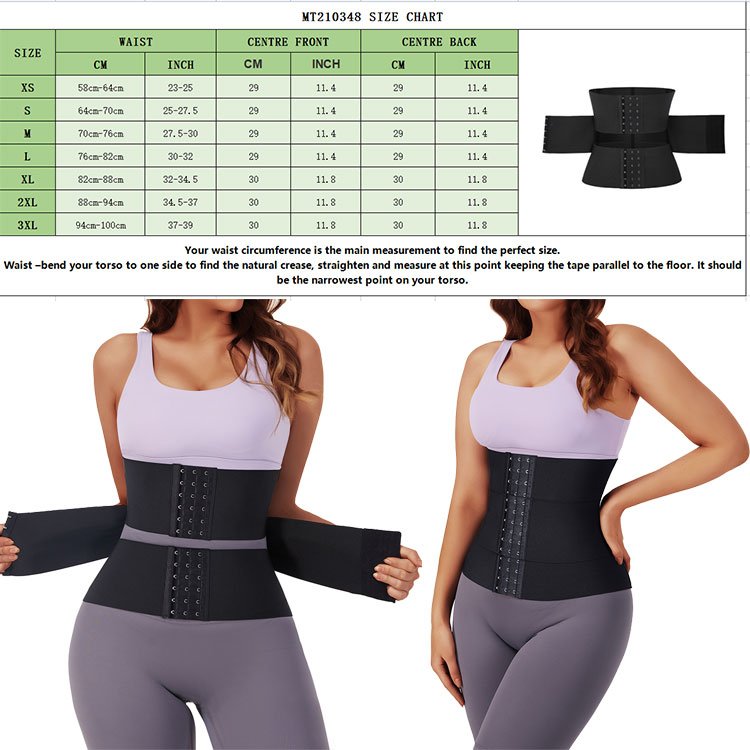 Hexin Shapewear Verified Pro HEXIN in stock Women Slimming Tummy Control Adjustable plus size 3 Hooks Waist Trainer Belt Wrap Waist Trainer