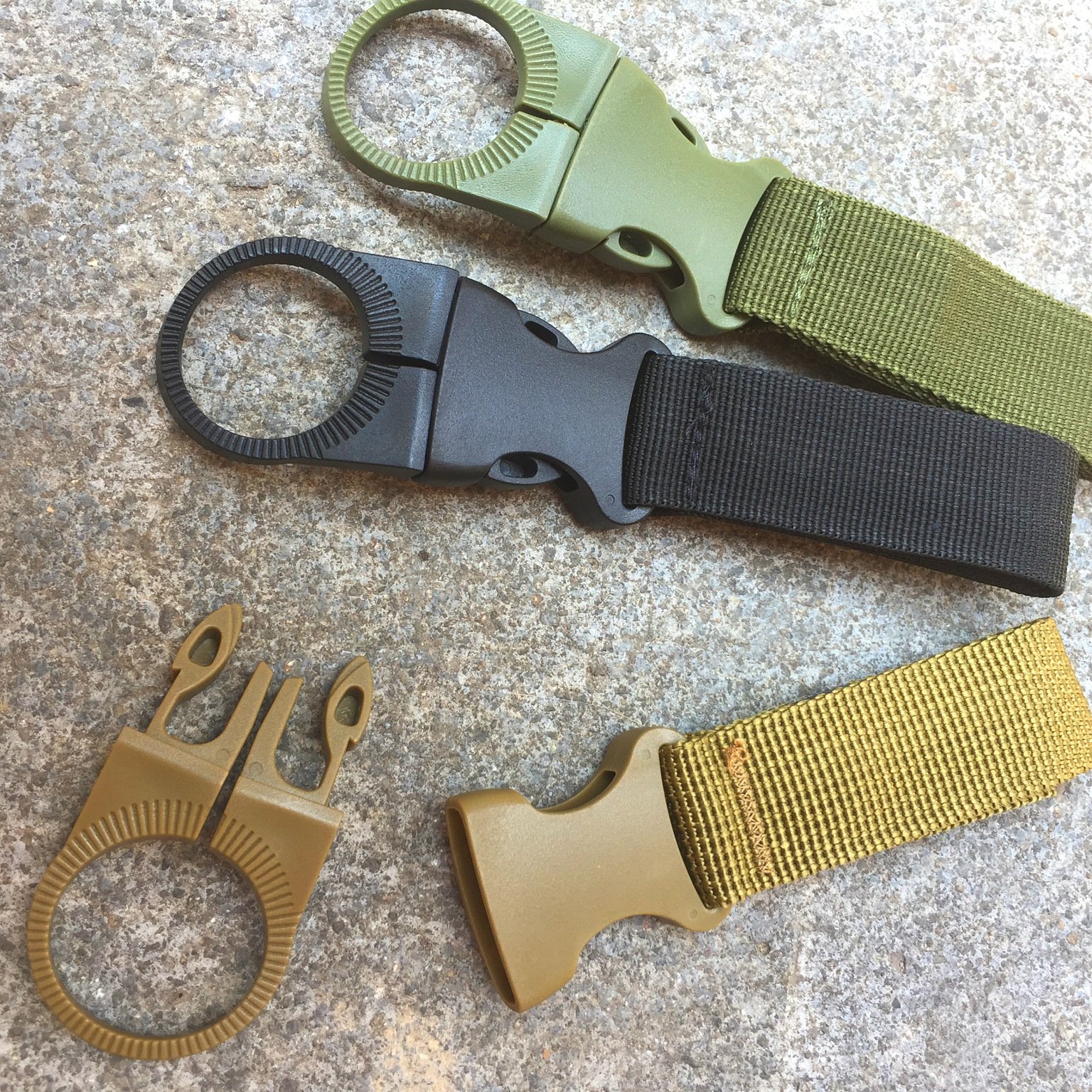 JETSHARK Tactical Webbing Keychain Multi-function carabiner olecranon clasp key chains With Hook and Loop