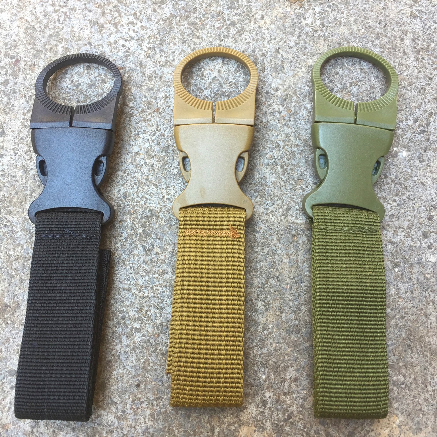 JETSHARK Tactical Webbing Keychain Multi-function carabiner olecranon clasp key chains With Hook and Loop