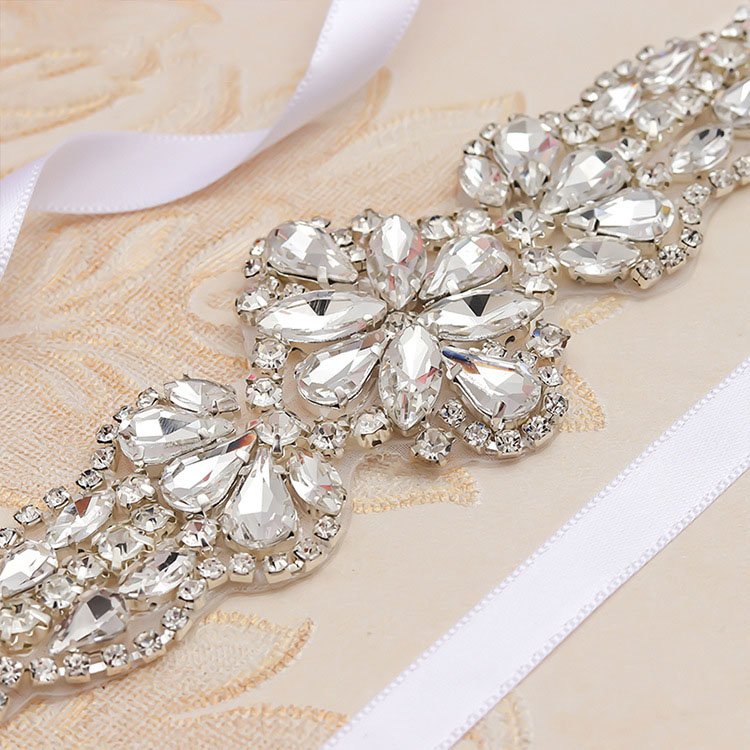 New Design Luxury Bling Crystal Rhinestone Wedding Dress Belt Elegant Bridal Belts For Wedding Decoration