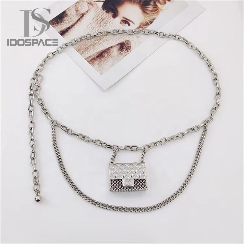 Hot Selling Chain Belt For Women Mini Waist Gold Metal Bag Hollowed Out Bag Waistband Tassel Body Jewelry Accessories