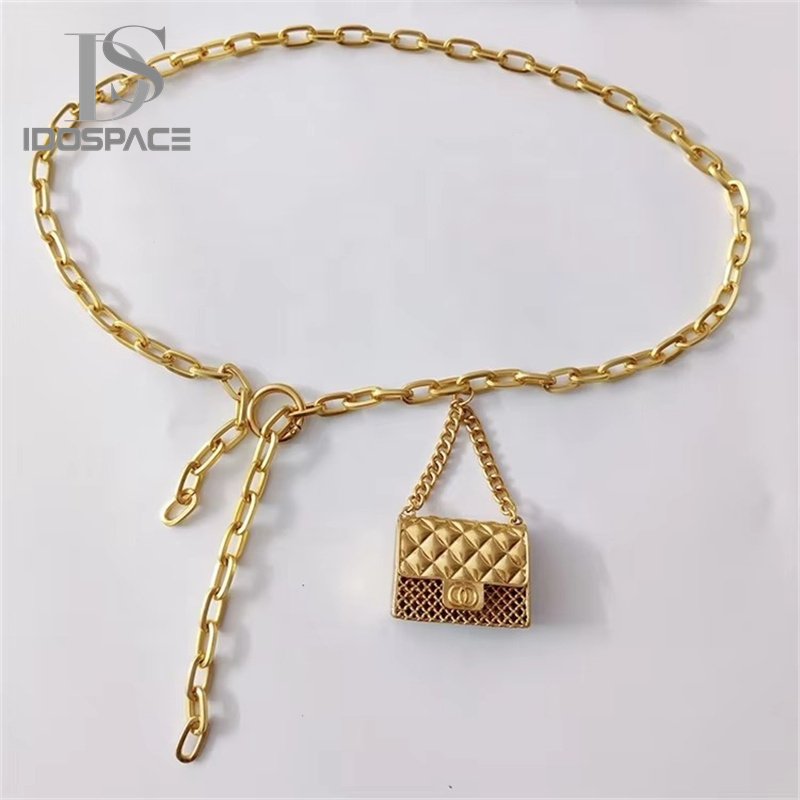 Hot Selling Chain Belt For Women Mini Waist Gold Metal Bag Hollowed Out Bag Waistband Tassel Body Jewelry Accessories