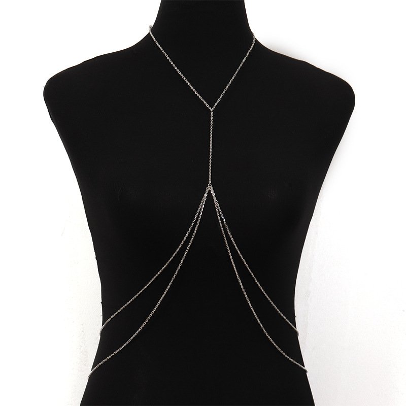 Simple Butterfly Chest Chain Bra Sexy Rhinestone Butterfly Chest Chain Body Jewelry for Women