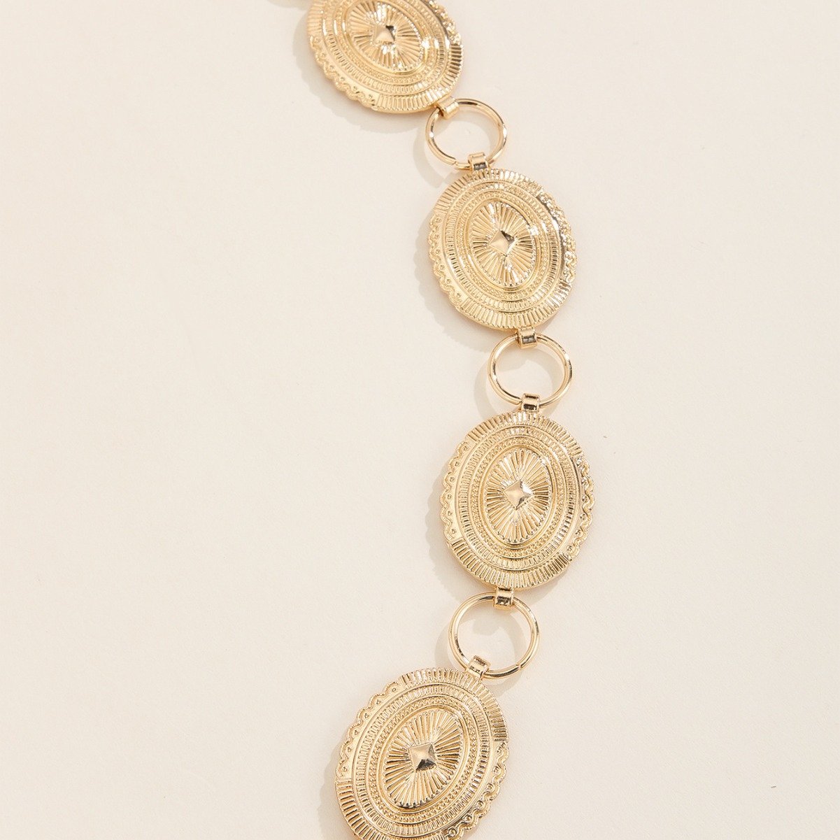 Metal Waist Seal Western Style Disc Waist Chain Retro Metal Chain Adjustable Body Chain