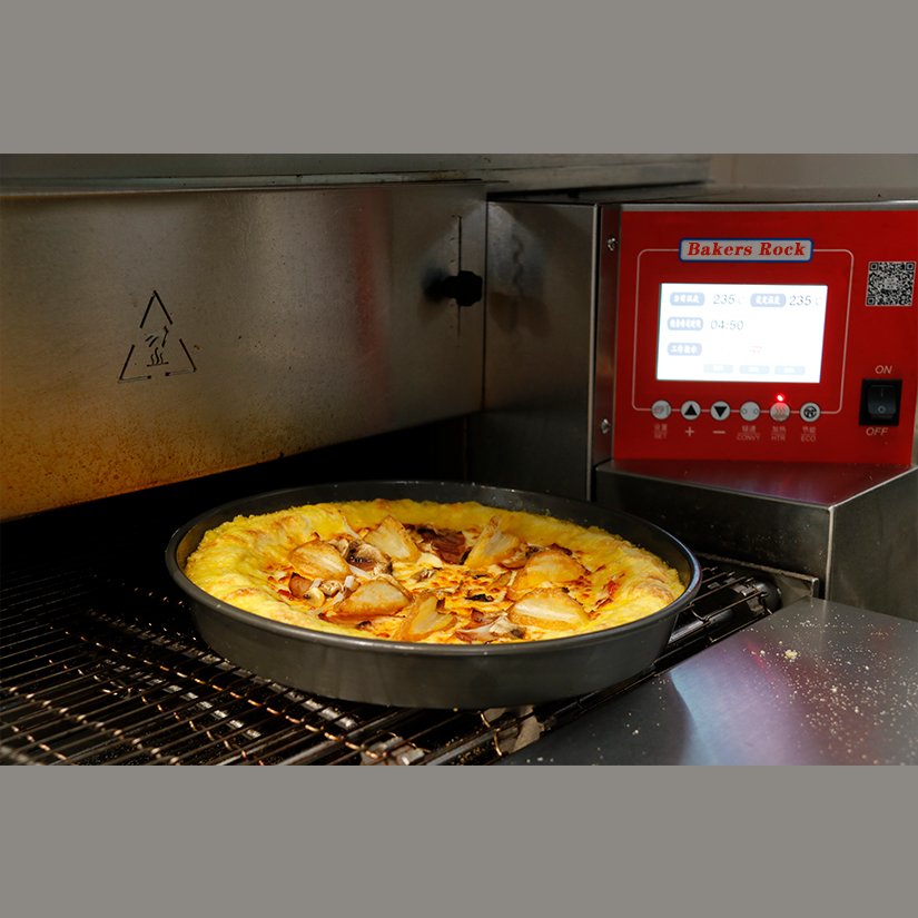 Automatic conveyor belt pizza baking machine 304 stainless steel electric countertop chain oven with window