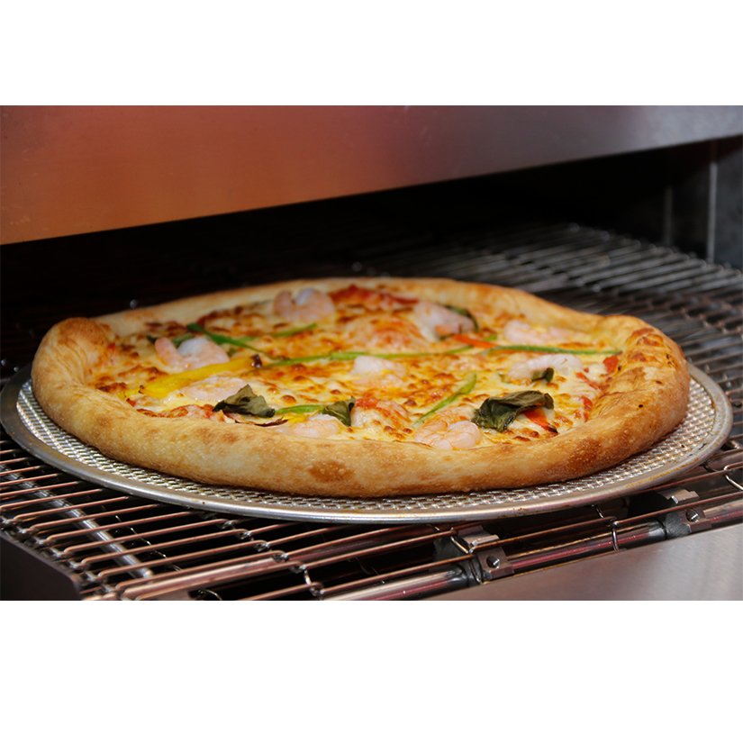 Automatic conveyor belt pizza baking machine 304 stainless steel electric countertop chain oven with window