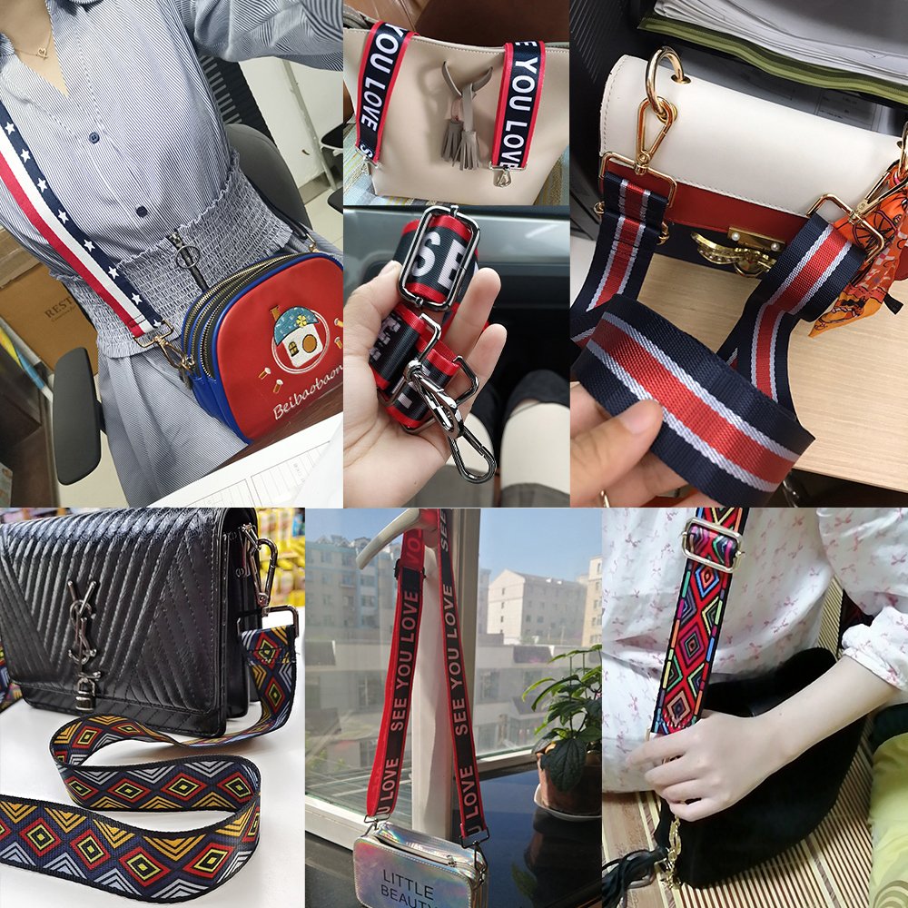 Women's Wide Shoulder Bag with Accessories Wild Strap Wide Shoulder Strap Messenger Bag Replacement Accessories with Bag Strap