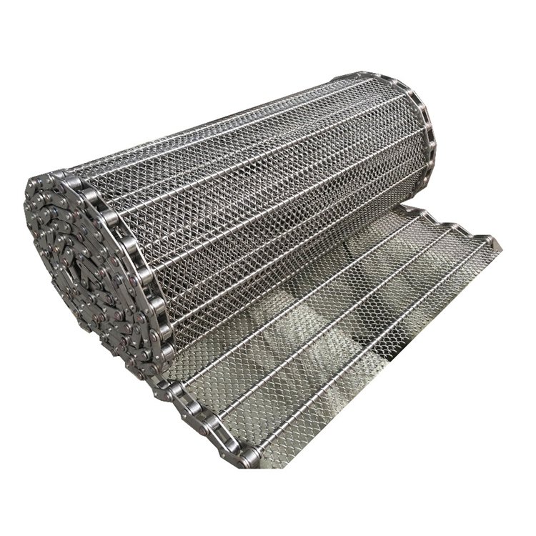 Drying oven 304 stainless steel conveyor belt for food transportation,metal rod link conveyor belt