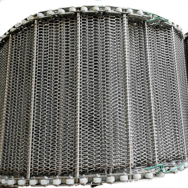 Drying oven 304 stainless steel conveyor belt for food transportation,metal rod link conveyor belt