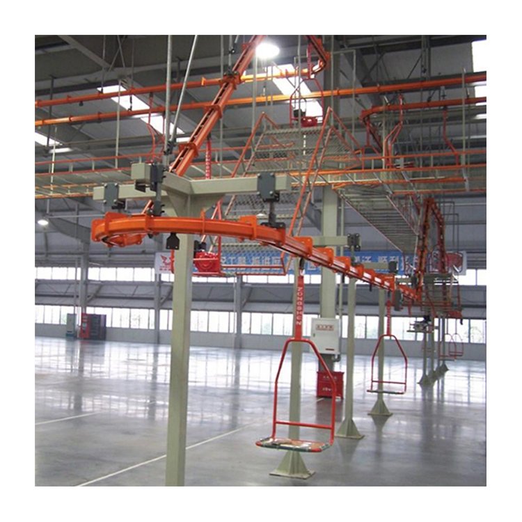 Automated Conveyor System Enclosed Track Overhead Conveyor High-voltage electrostatic powder spraying plastic spraying line