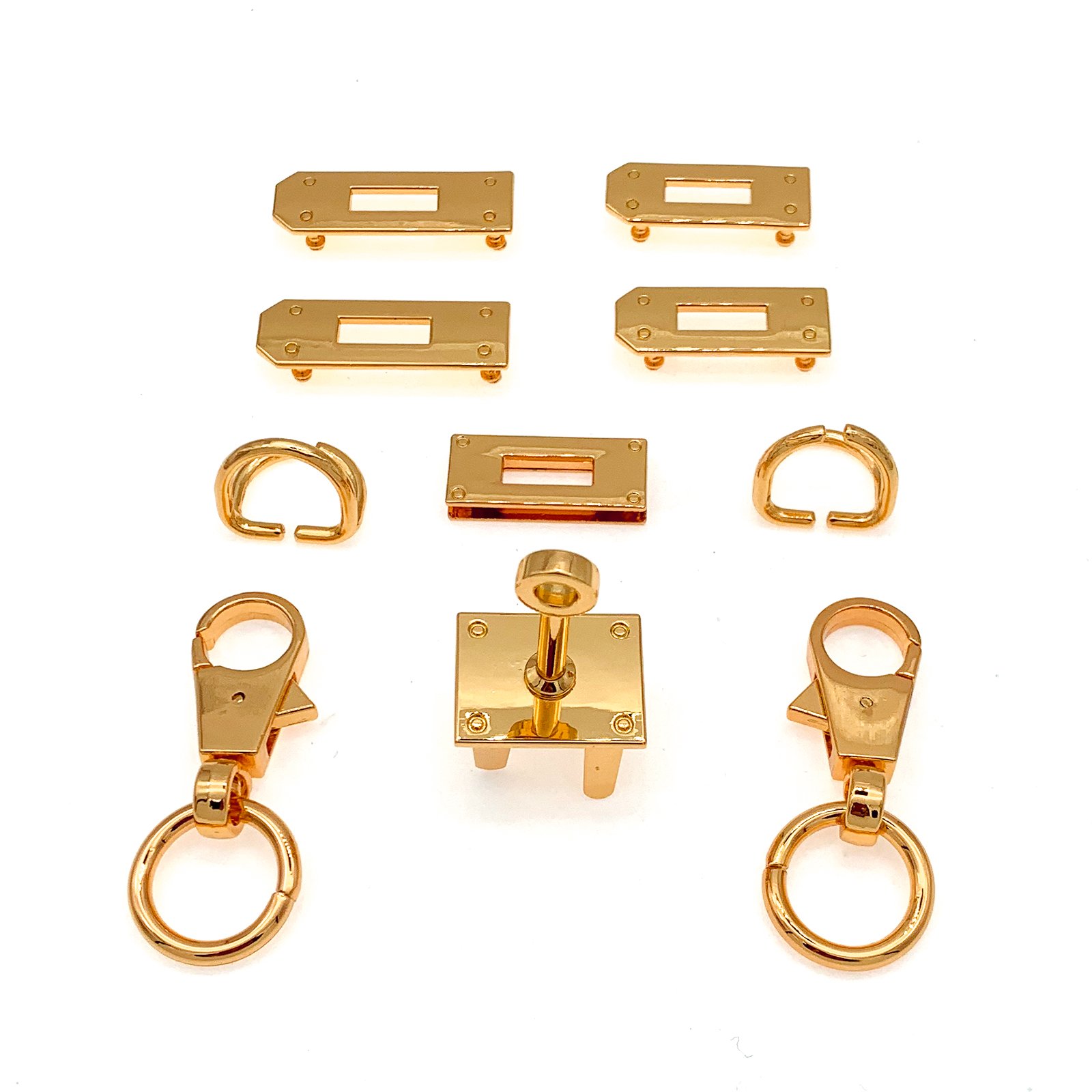 custom bag purse hardware accessories buckle ring Metal stainless steel D rings lock chain adjustable buckle brand logo