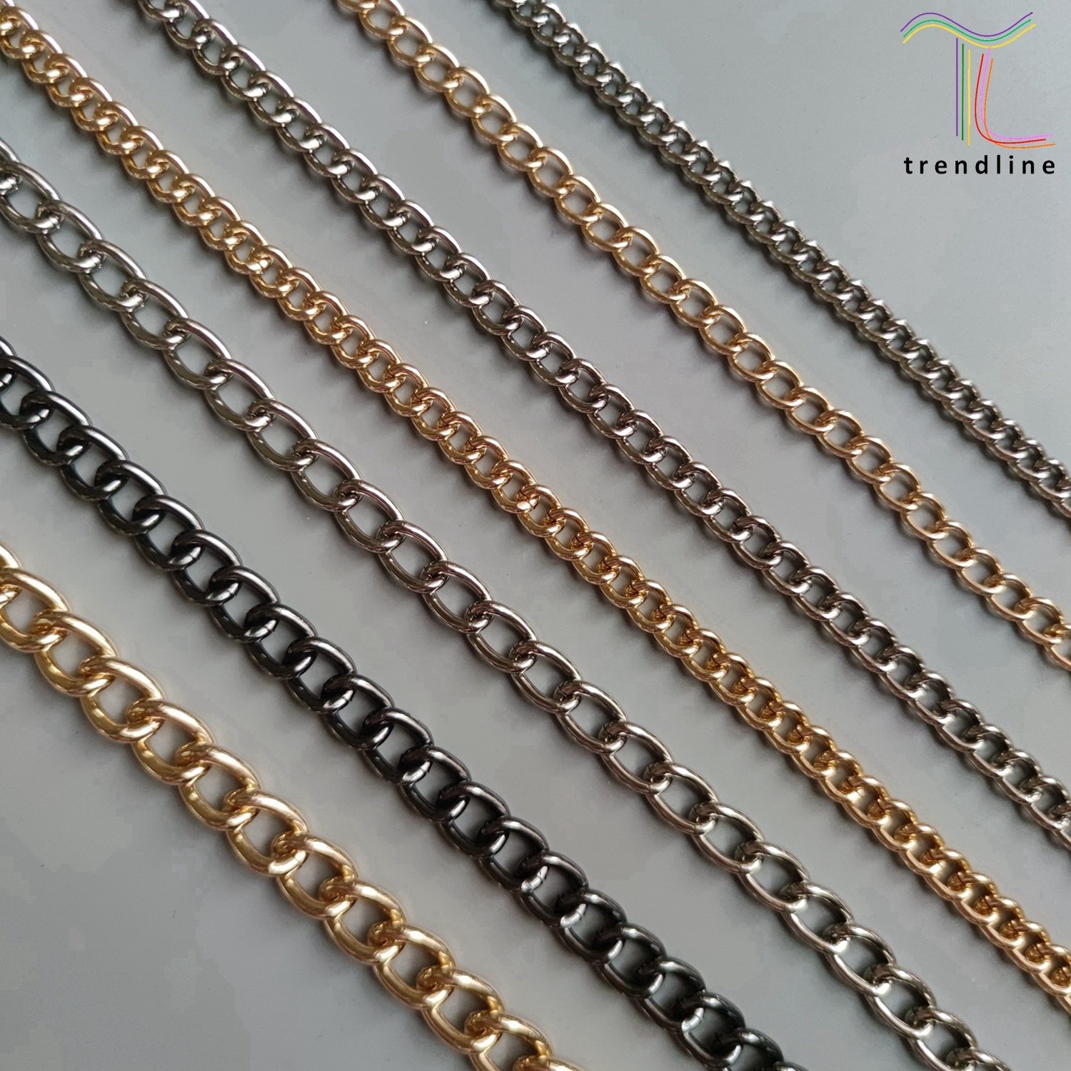 multi sizes light heavy weight cutting jean aluminum fashion body metal chains for men decoration