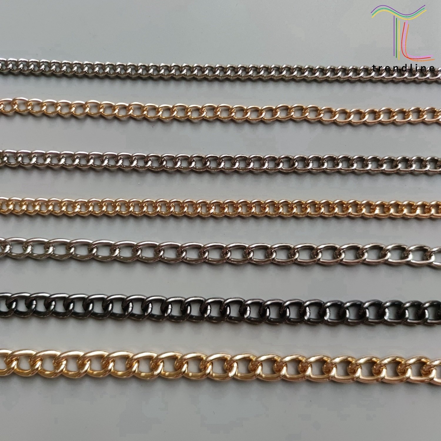 multi sizes light heavy weight cutting jean aluminum fashion body metal chains for men decoration