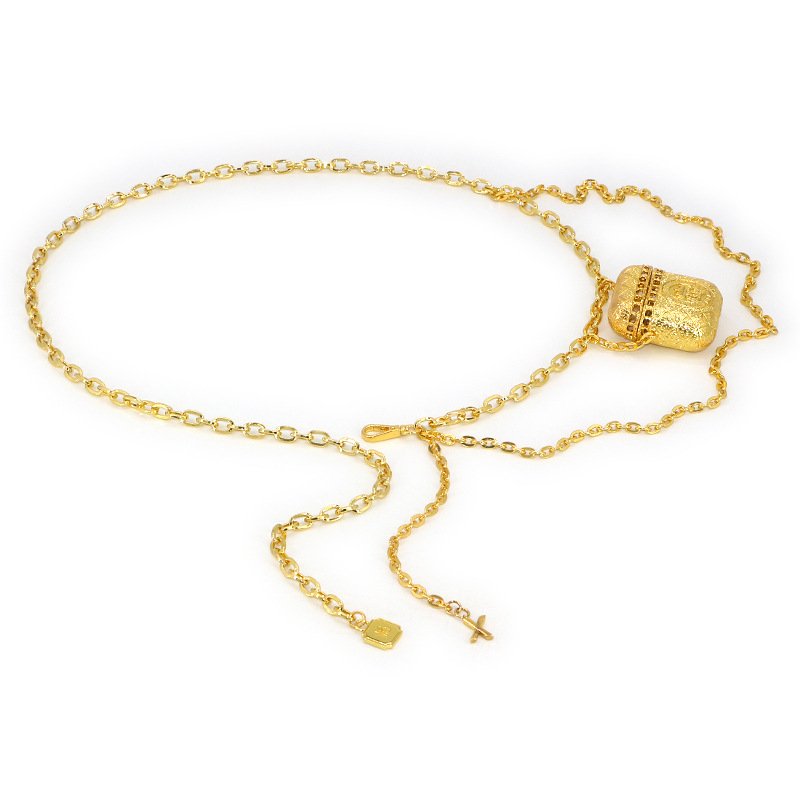Punk Motorcycle metal Gold Waist Chain belt with Mini Bag For Girls
