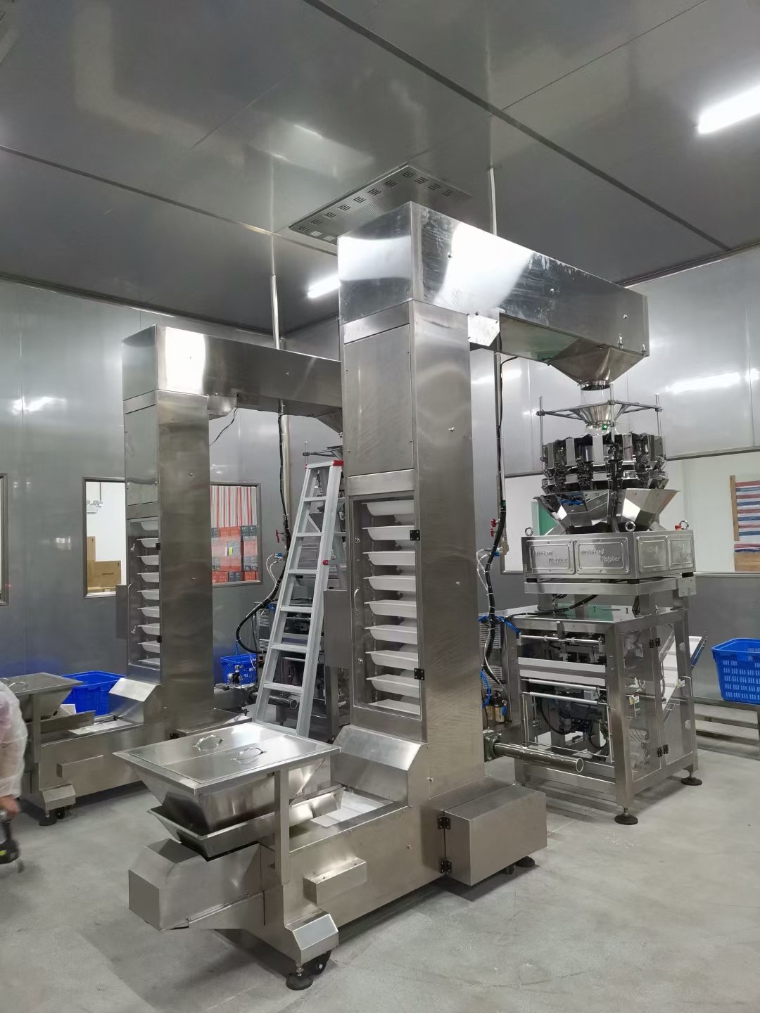 Automatic food snack nuts infeed customized Vertical lift Mini Z type chain belt bucket conveyor design for grain sale price