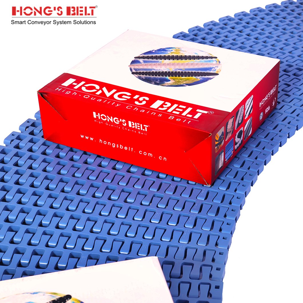 Hongsbelt meat process plastic flexible modular conveyor belt flush grid modular belt for packaging industry