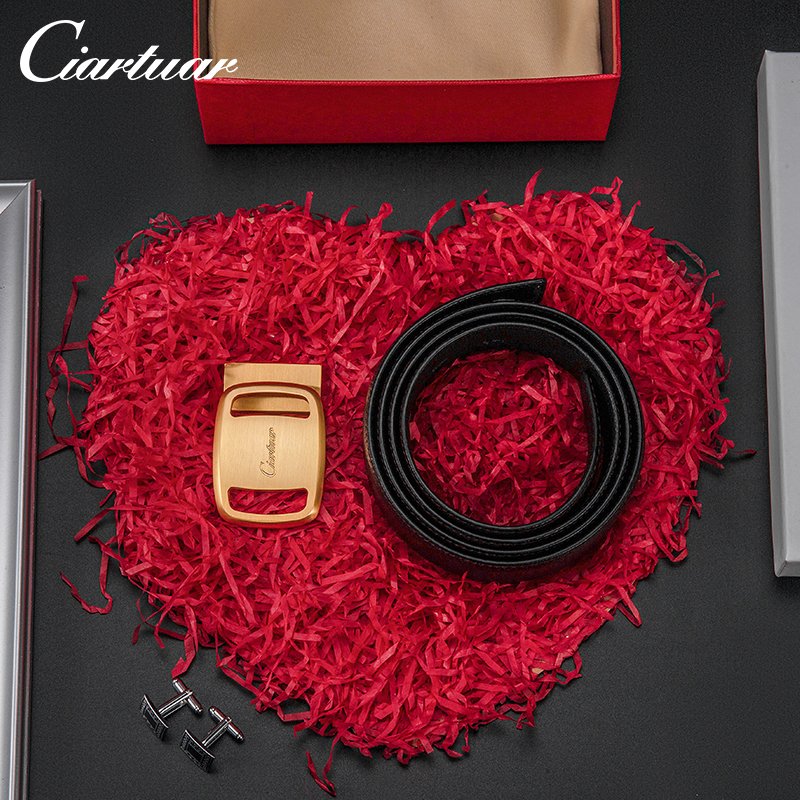 Custom Logo High Quality Full Grain Top Layer Luxury Cowhide Sliding Buckle Genuine Leather Belt For Men