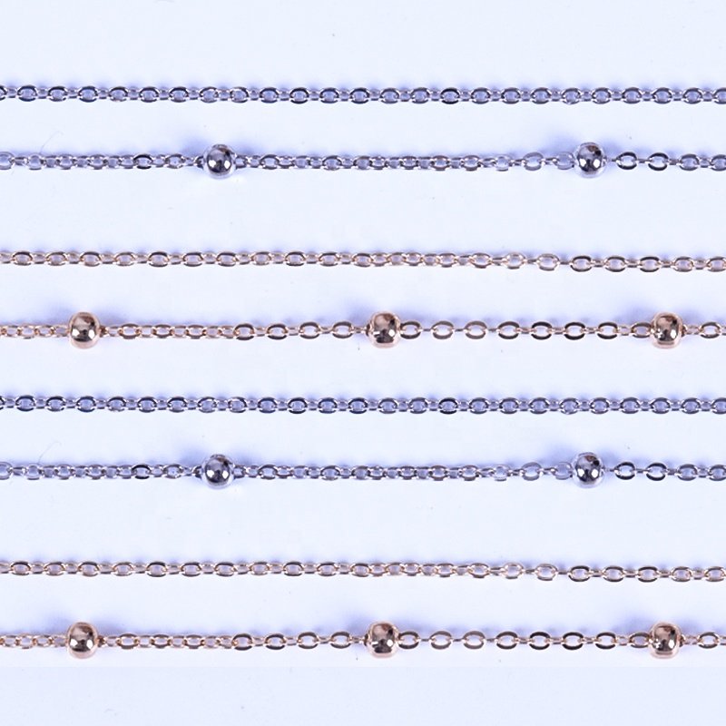 Wholesale Special Double Layered Belly Accessories 2022 No Fade 18K Gold Stainless Steel Cable Ball Waist Chain
