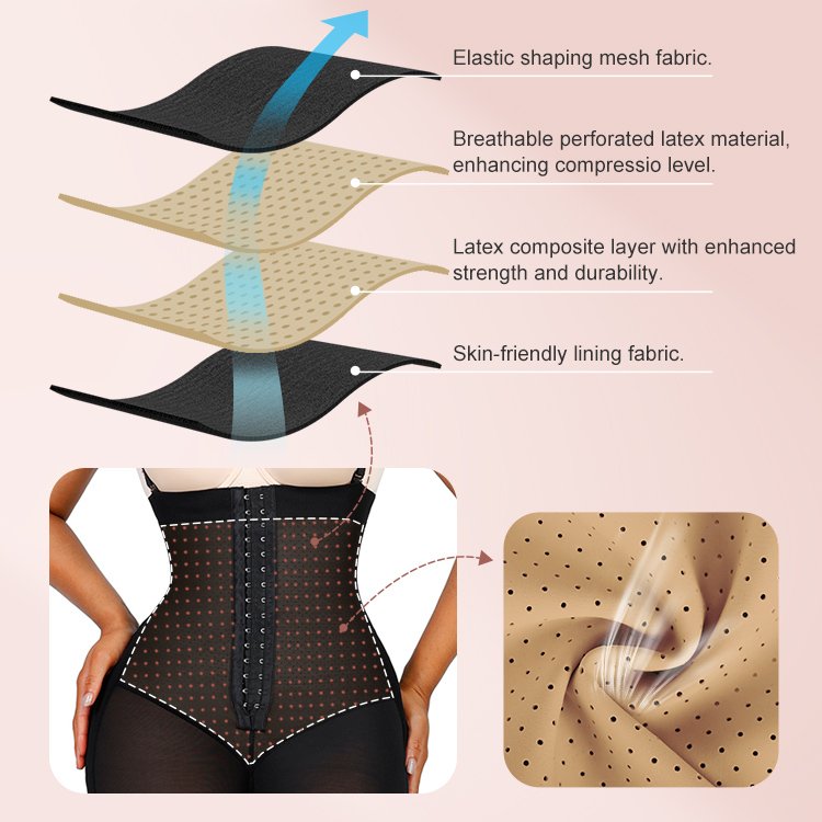 Hexin Shapewear Verified Pro Hexin New Arrivals Abdomen Latex High Compression Tummy Trimmer Control Full Body Shaper Shapewear