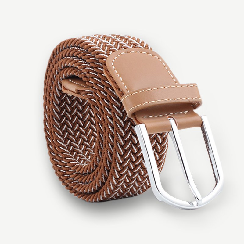 Hamocigia Mens Women Unisex Elastic Fabric Braided Stretch Woven Jeans Belts