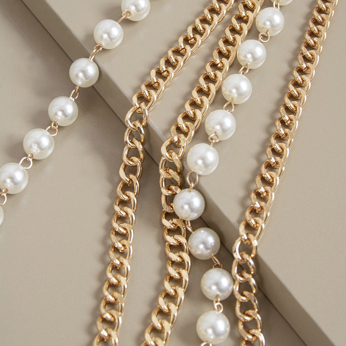 Euramerican Women Fashion Jewelry Gold Body Waist Chain Hip Hop Pearl Design Ladies Rhinestone Waist Chain