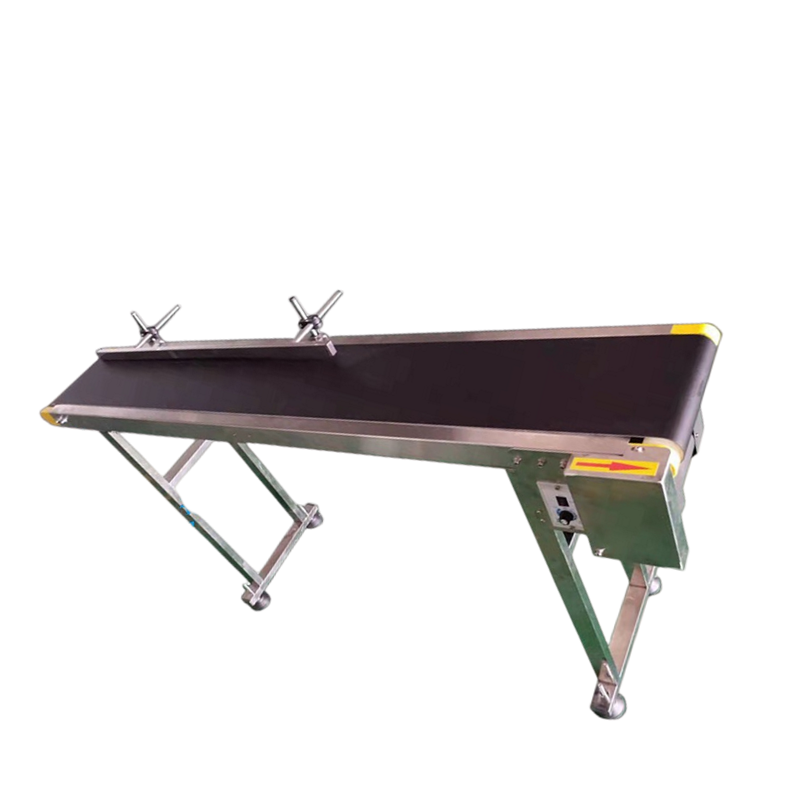 AIX support customized PVC Rubber stainless steel chain plate conveyor belt small conveyor belt