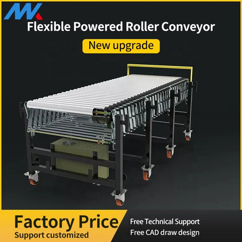 High Quality Track Type V Under Box Rolling Carrier Power Chain Driven Design Belt On Powered Roller Conveyor