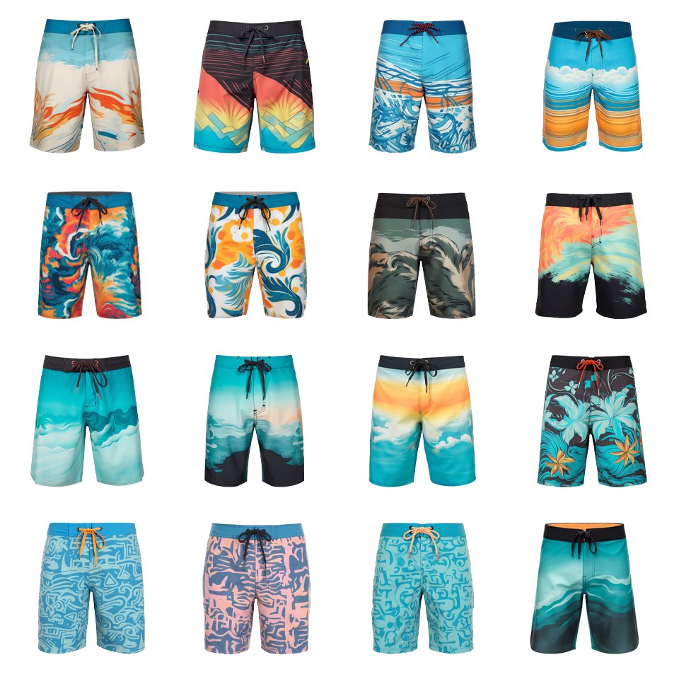 Mens Swim Shorts 4 Way Stretch Summer Custom Designer Trunks Swimming Board Shorts Bathing Suit Swimwear Boardshorts