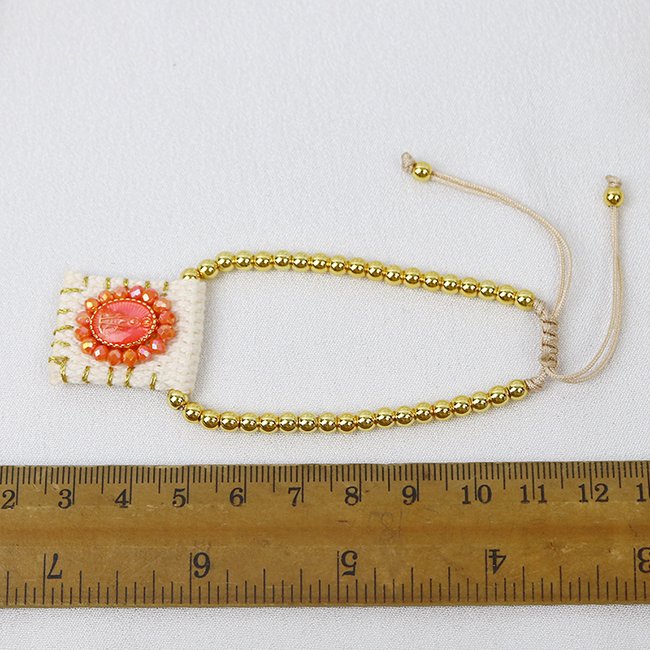 High quality Vintage Religious Virgin Mary 18K gold plated Cross Color Oil Drop accessories women Jewelry brass bracelets