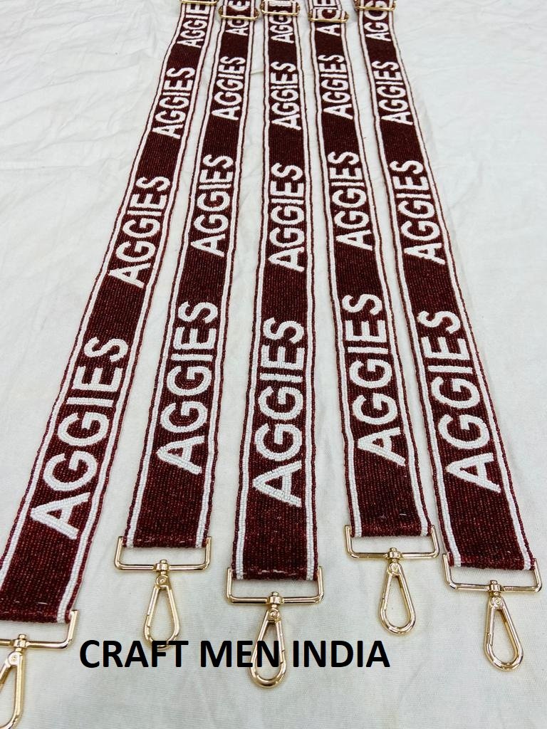 Hot Selling Indian Hand Embellished Beaded Bag Straps Customized Seed Bead Strap Accessories in Bright Colors College Students