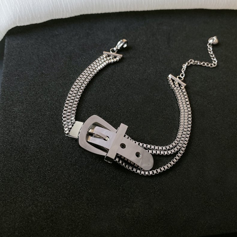 Net Red Hip Hop Bracelet Korean Girlfriends Student All-match Belt Buckle Bracelet