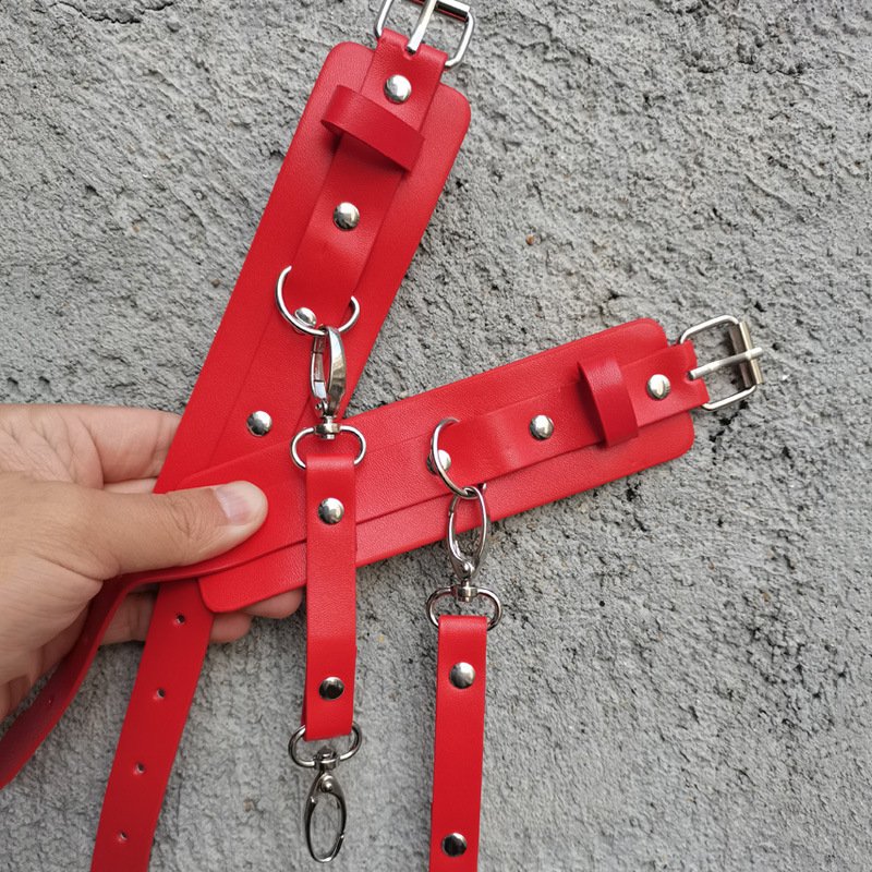 Girlspower Hot Sell Bondage Belt Handcuffs Leg Garter 18 Sex Toys Couple's Bondage for Teasing Detachable Waist Chain
