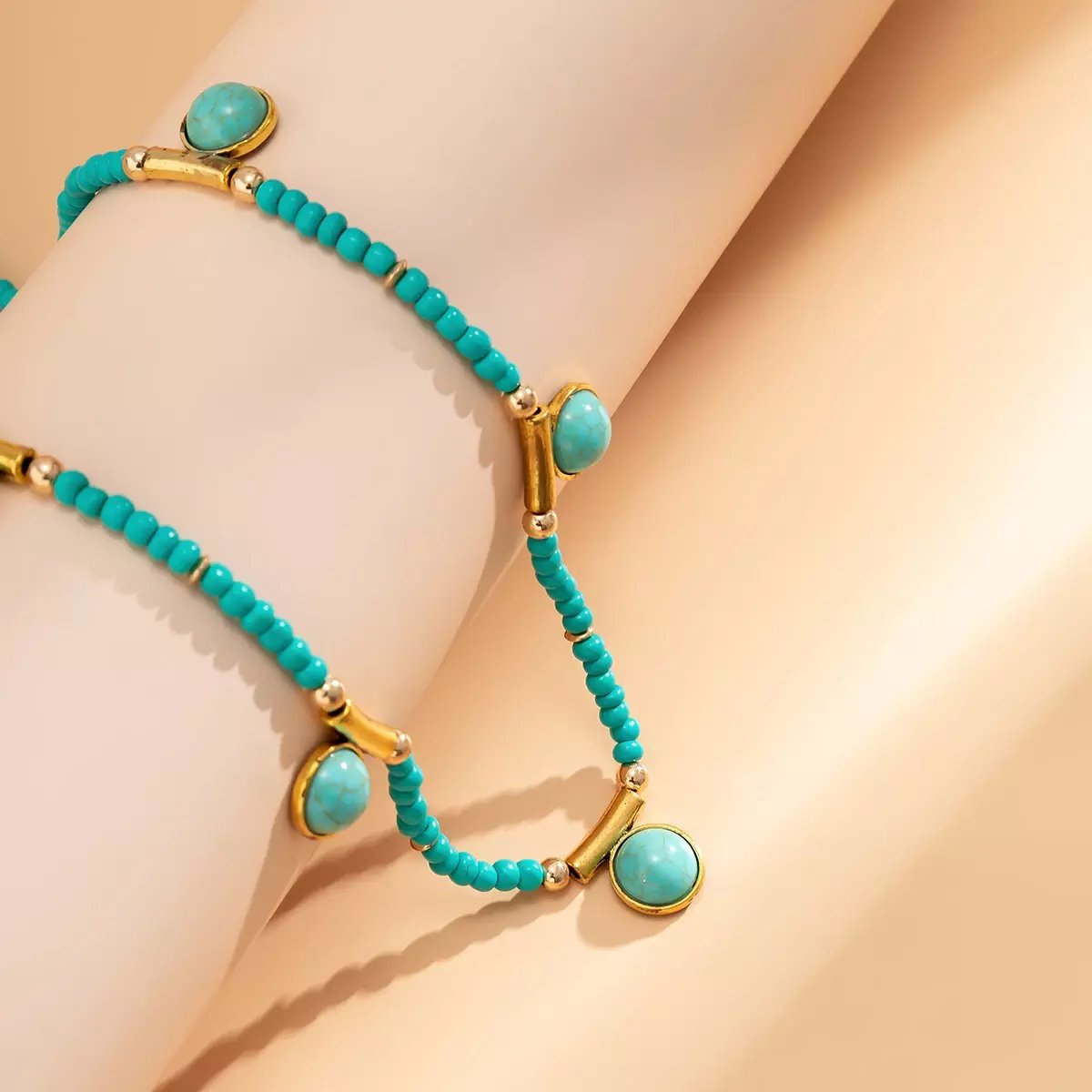 SHIXIN Boho Blue Seed Bead Waist Belly Belt Chain for Women Summer Beach Bikinis Sexy Coin Pendant Body Chain Y2K Accessories