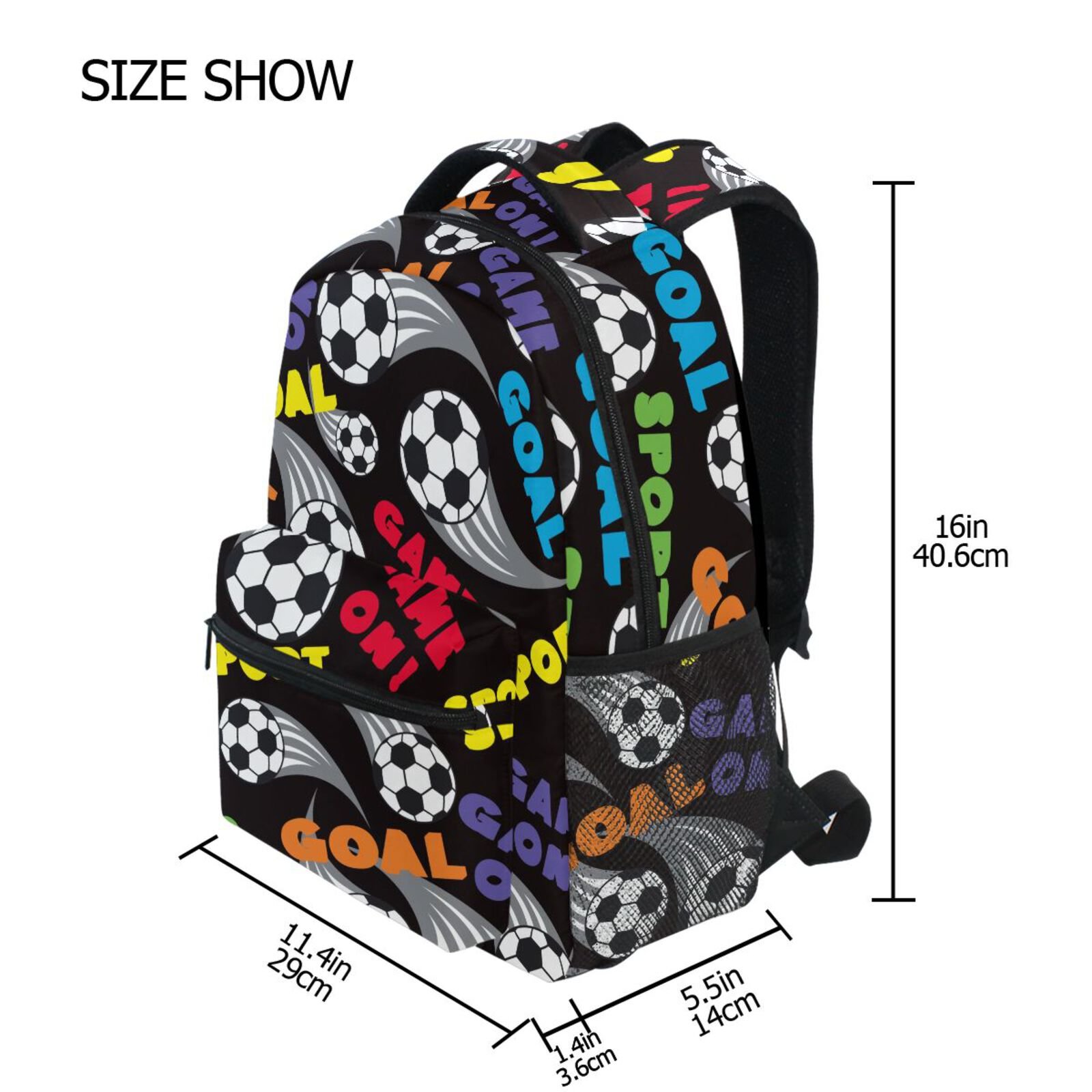 New Arrival Wholesale Customized Soccer Print Lightweight Durable Casual Sports Backpack For Adults Students