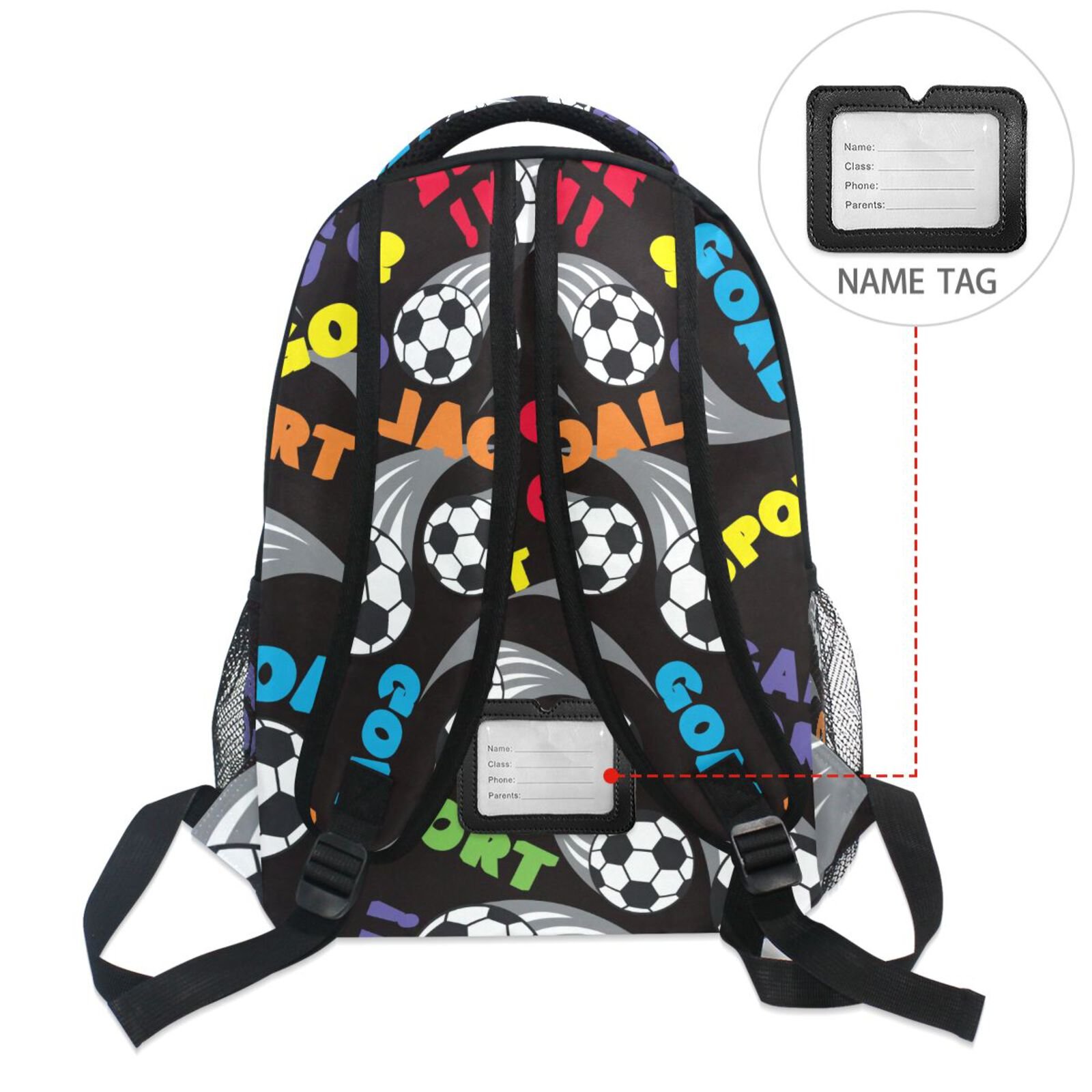 New Arrival Wholesale Customized Soccer Print Lightweight Durable Casual Sports Backpack For Adults Students