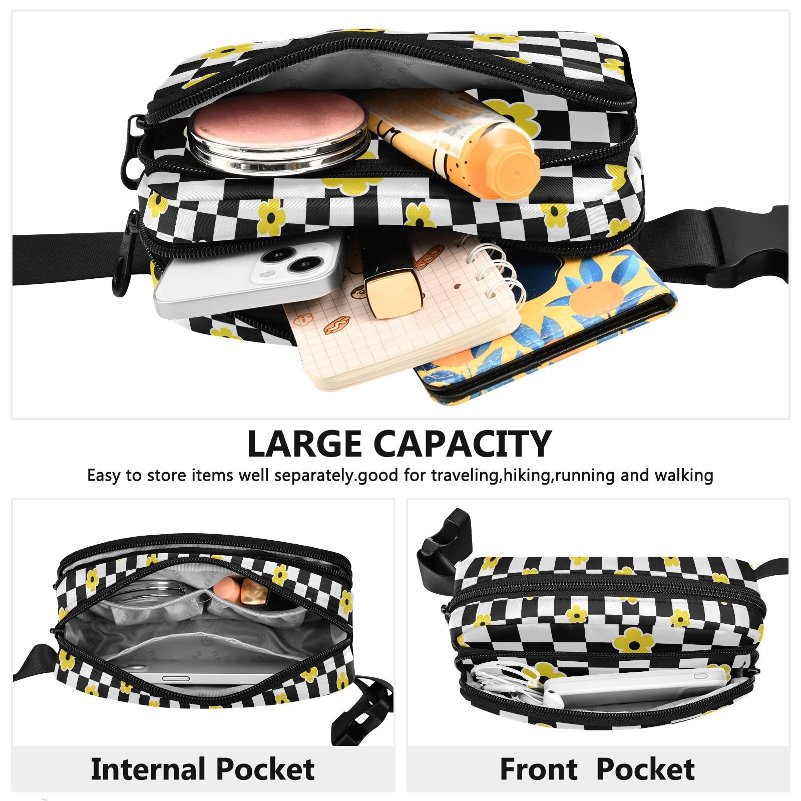 Fashion Waterproof Fanny Pack Waist Bag Purse Chest Bag Crossbody Belt Sport Bag for Girls