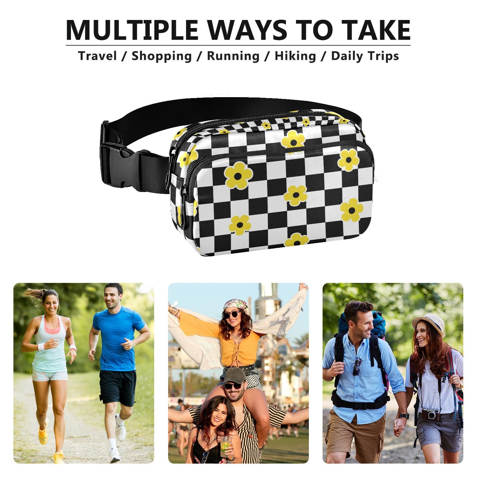 Fashion Waterproof Fanny Pack Waist Bag Purse Chest Bag Crossbody Belt Sport Bag for Girls