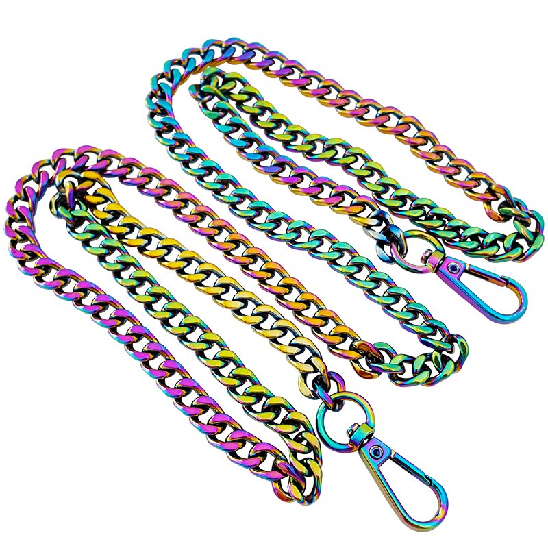 Luxury Handbag Bag Accessories Metal Chain Strap Suppliers Multicolor Chain Bag Purse Handle Strap for Bags