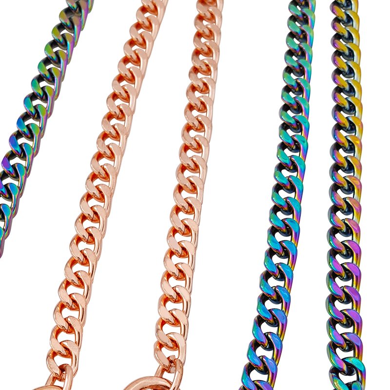 Luxury Handbag Bag Accessories Metal Chain Strap Suppliers Multicolor Chain Bag Purse Handle Strap for Bags