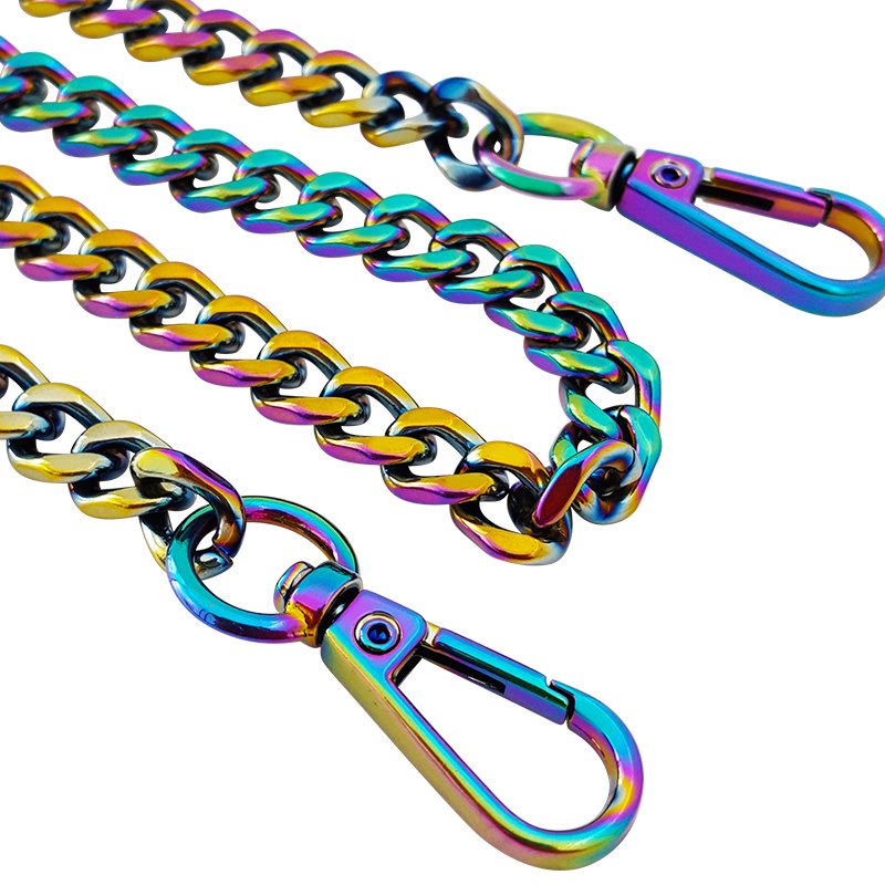 Luxury Handbag Bag Accessories Metal Chain Strap Suppliers Multicolor Chain Bag Purse Handle Strap for Bags