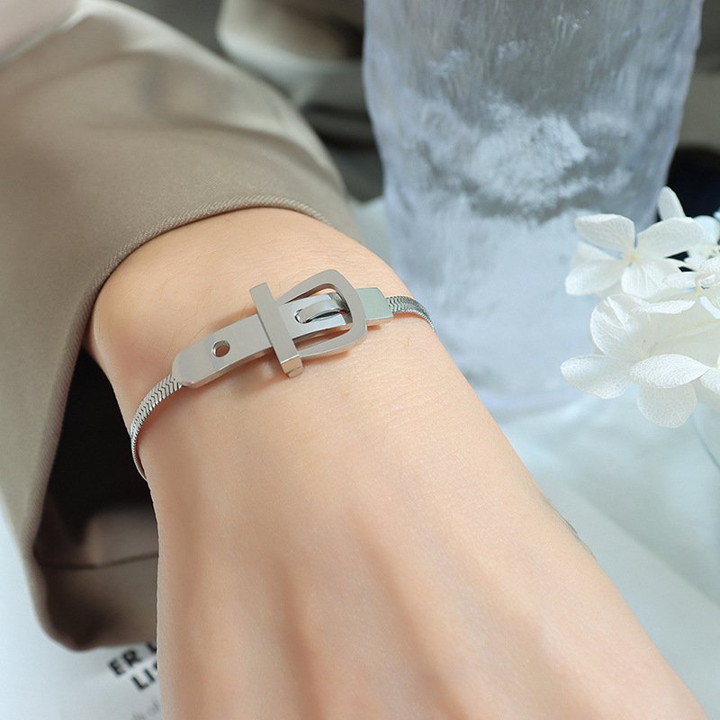 Hip hop watch belt charm jewelry 18ct pvd plating gold link chain choker necklace waterproof jewelry herringbone chain necklace