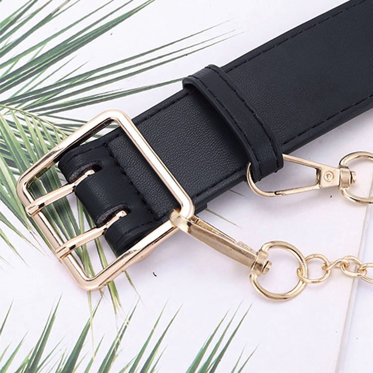 2024 Manufacturer's New Full Hole Decoration Fashion Belt Wholesale Latest Fashion Punk Luxury Women's Pu Belt