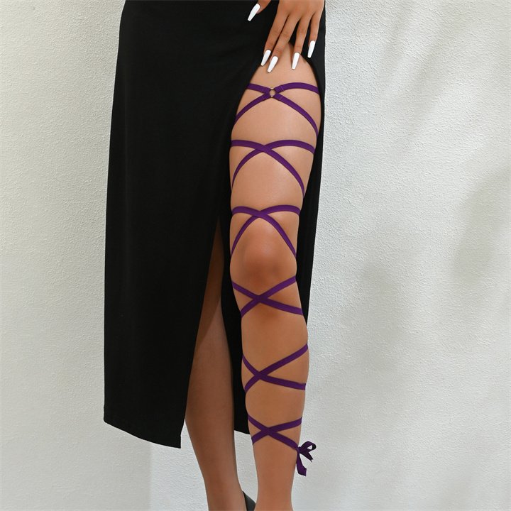 Exotic Optional Elastic Bandage Leg Ring Sexy Women Sexy Leg Wraps Multilayer Personalized Leg Chain