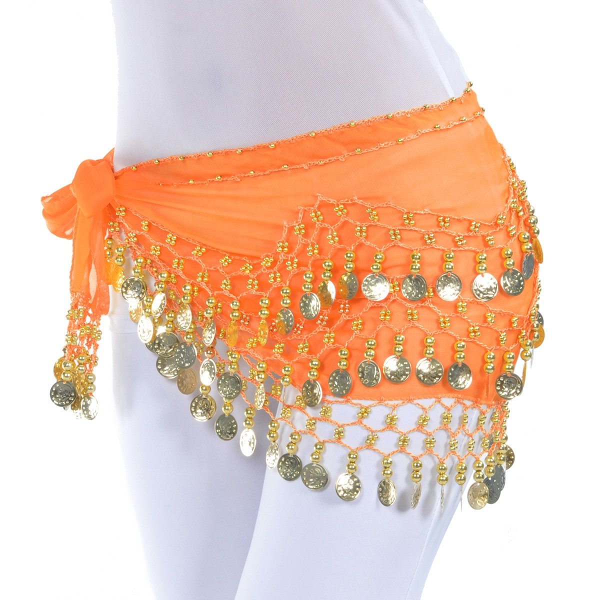 Cross Waist Chain Belt with Gold Coins for Women Dancing