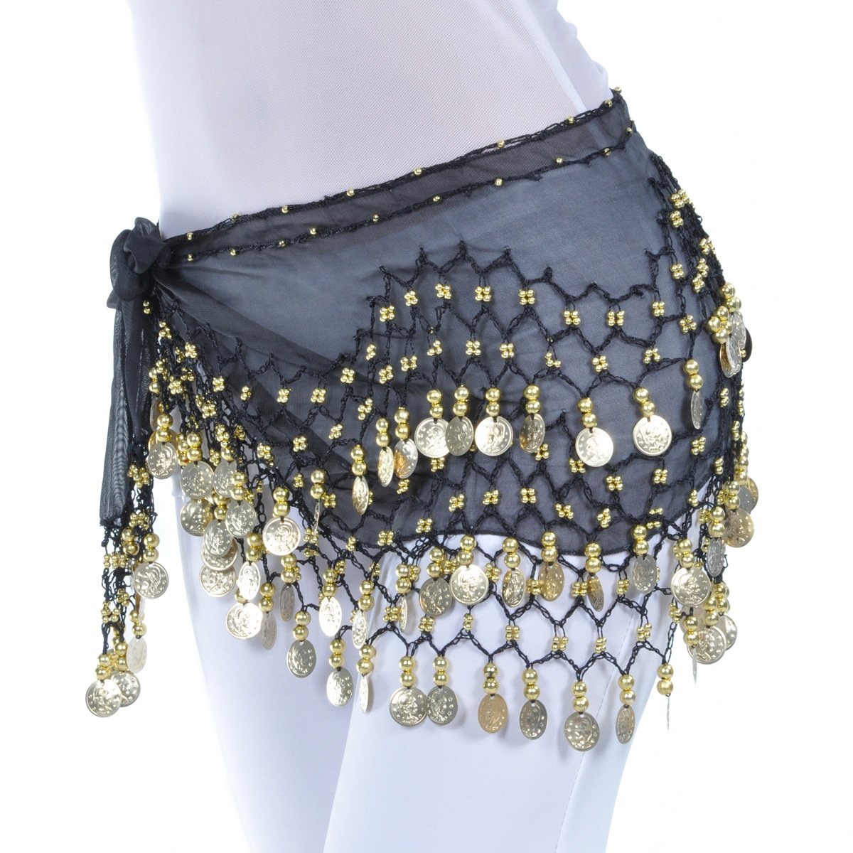 Cross Waist Chain Belt with Gold Coins for Women Dancing