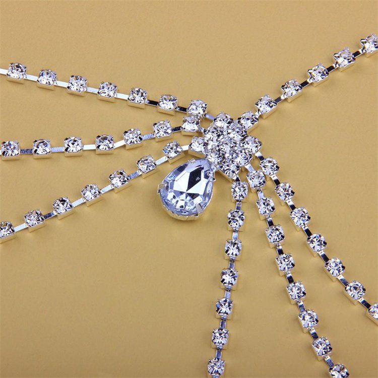 Novel and Fashionable Diamond Studded Shoulder Chain, Trendy and Aesthetically Pleasing Personalized Bride Wedding Diamond Body