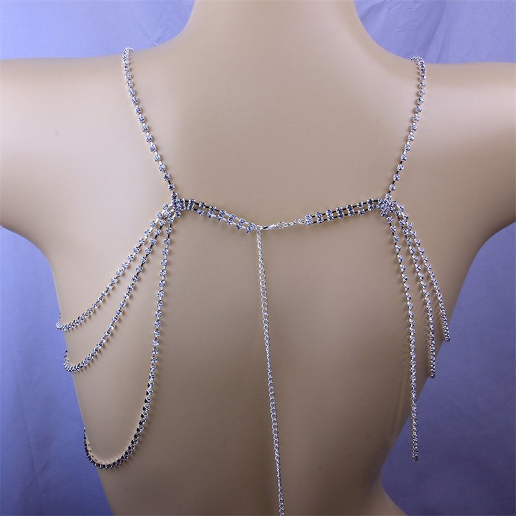 Novel and Fashionable Diamond Studded Shoulder Chain, Trendy and Aesthetically Pleasing Personalized Bride Wedding Diamond Body