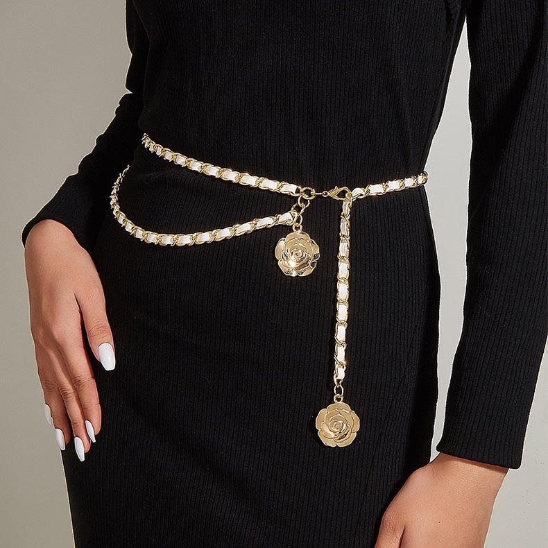 2024 Hot Selling Fashionable Diamond Alloy Buckle Patent Leather Small Belt Decoration Belt