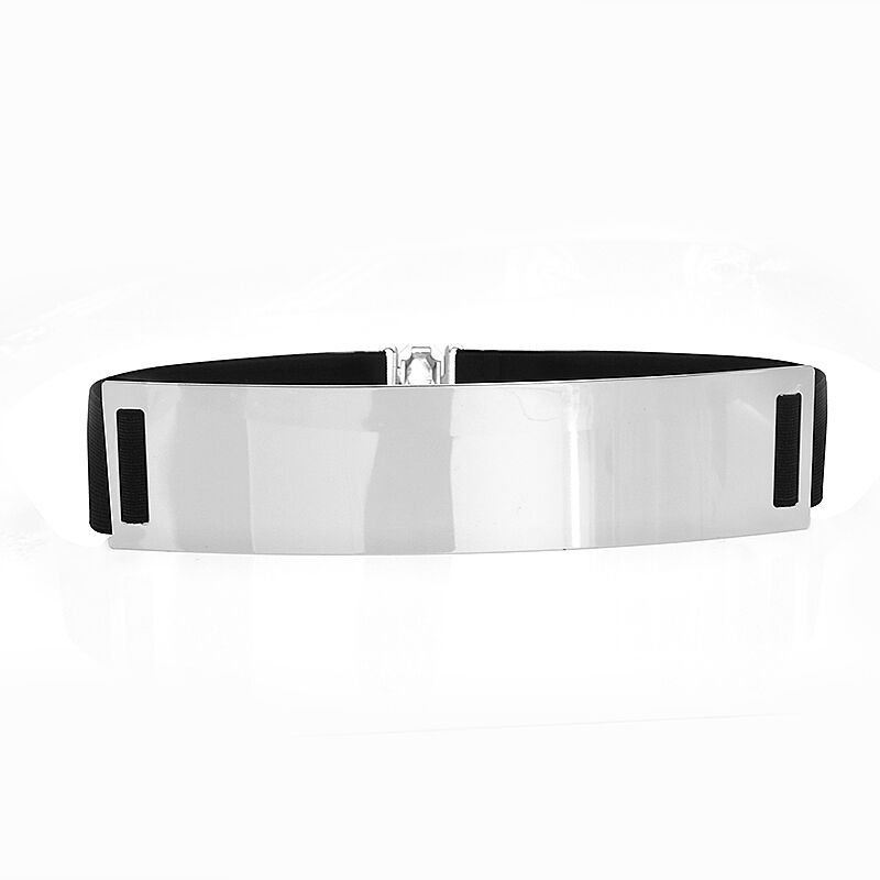 Korean Style Gold Metal Mirror Matching Wedding Dress Lady Belts Stretch